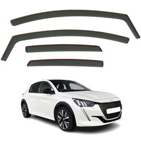 Lot de 4 déflecteurs d'air compatibles avec Peugeot 208 e-208 MK2 2020 2021 2022 2023 2024 2025 2026.