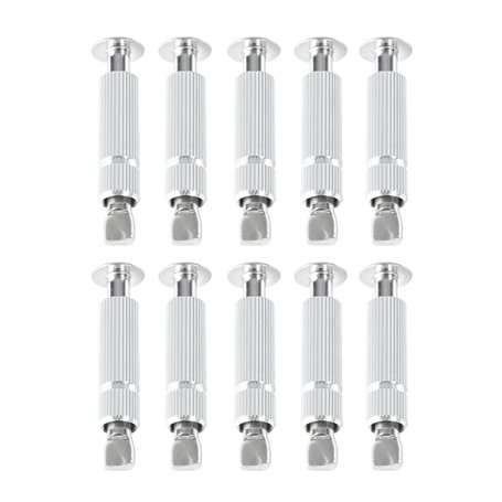 Piton Douille Rétractable | pour Fixation bâche Couverture de Piscine sur Plage béton ou dallage | Alu/INOX | Lot de 10 pièces -