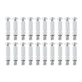 Piton Douille Rétractable | pour Fixation bâche Couverture de Piscine sur Plage béton ou dallage | Alu/INOX | Lot de 20 pièces -