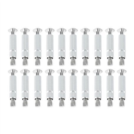 Piton Douille Rétractable | pour Fixation bâche Couverture de Piscine sur Plage béton ou dallage | Alu/INOX | Lot de 20 pièces -