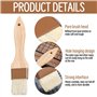 Lot de 4 Pinceau Alimentaire, Pinceaux à Pâtisserie pour Pâtisserie Pinceau Cuisine Poil Naturel Brosse à Beurre Badigeonnage Po