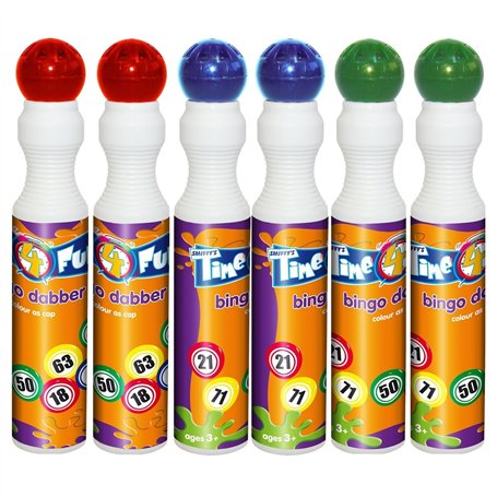 Lot de 24 marqueurs de bingo Dabbers Dauber de 43 ml Couleurs mélangées
