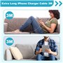 Bamkey Câble Chargeur iPhone 3M [Certifié MFi], Long Câble iPhone Cable lightning USB pour iPhone 14/13/12/11/Pro Max/XS/XR/8/7/