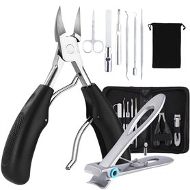 Coupe Ongle Professionnel, Pince Coupe Ongle Pour Pied Ongle Épais et Incarné, Coupe Ongle Ncarnés y Ciseaux Ongles,Kit Manucure Coupe Ongle Professionnel