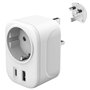 PAIDASHU Adaptateur Prise Anglaise UK Angleterre France Adaptateur de Voyage avec USB A & C 2.4A