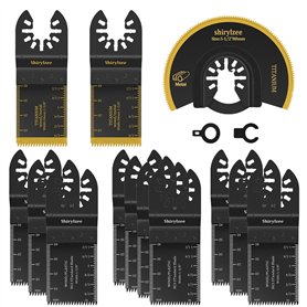 Outil Multifonction Lame de Scie Oscillante, 13pcs Lame Outil Multifonction Oscillants Universelle Accessoires Kit Compatible po Outil Multifonction Lame de Scie Oscillante