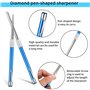 Aiguiseurs de Couteaux, Diamant Affûtage Pierre Stylo Bâton Portable, Poche Diamant Sharpener Affûtage Type Affûteur Outil pour 