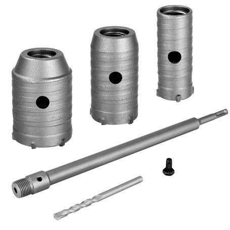 Jeu de Scie Cloche Beton avec 350 mm est SDS Plus Poignée Barre de Connexion avec 30 40 50 mm Trepans pour Beton pour Percer Des