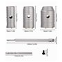 Jeu de Scie Cloche Beton avec 350 mm est SDS Plus Poignée Barre de Connexion avec 30 40 50 mm Trepans pour Beton pour Percer Des