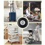 Roulette Valise, Roue Valise en Caoutchouc de 50x18mm avec Rondelles, Clés Et Vis, Roue Valise Universelle pour Bagages Pouvant