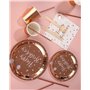 130 Pièces Vaisselle Fête Rose Gold Vaisselle Jetable Decoration Anniversaire Set Comprend