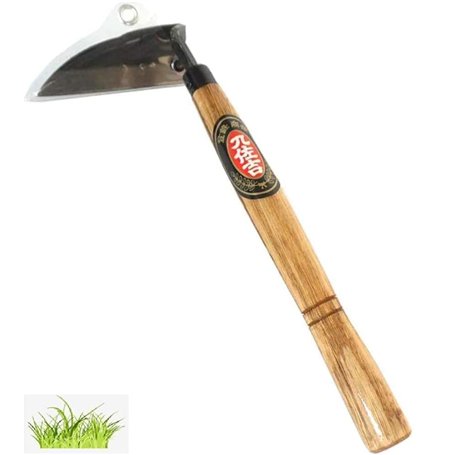 FINPAN Serfouette japonaise à main / Faucille de sécurité parfaite pour désherber et cultiver Longueur : 32 cm