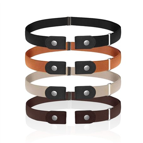 NEUSID Lot de 4 ceintures sans boucle