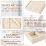 6 Plateaux Bijoux Velours, Plateau Bijoux pour Tiroir Peut Stocker/Afficher des Bijoux, Rangements Bijoux Tiroir a 6 Styles Diff