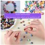 Guyode 200 Pièces 8mm Perles pour Bracelet, Perles en Verre Rondes en Vrac, Rond Beads en Jade Imitant Couleur Mélangée pour Fab