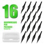 NorthSpoor Lot de 16 Pointes de Flèches de Chasse 125 Grains pour Arbalète, Arc Classique, Arc à Poulies