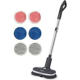 AirCraft PowerGlide Nettoyeur de sol dur sans fil rechargeable avec 6 tampons (2 nettoyages