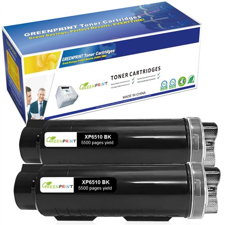 GREENPRINT Cartouches de Toner Compatibles 6510 6515【Extra High Yield】 5500 Pages 2 Noir pour Xerox Phaser 6510n 6510dn 6510dni
