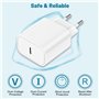 Chargeur Rapide pour Apple iPhone 14/14 Plus/14 Pro/14 Pro Max/13/13 Pro/12/11/SE/X/8, Certifié MFI 20W Chargeur USB C Prise Cha