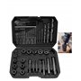 XSTARYE 26 Pièces Kit Extracteur de Vis Cassée Douille Extracteur de Boulon Avec Adaptateur Hexagonal Extracteurs de Tarauds pou