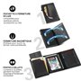 TENBST Porte Carte | Portefeuille en Cuir Carbone Bloquant RFID | Etui Carte Bancaire Anti Piratage | Porte Monnaie avec Billets
