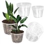 VGECEE 6 Pcs Pot Transparent Orchidée 11/12.5cm