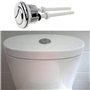 UBERMing 2 Pièces Boutons Poussoirs de Toilette Double Chasse Bouton 38mm Standard Chrome Plaqué Argent WC Réservoir Boutons