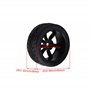 BQLZR Pneus Caoutchouc Voiture Miniatures avec Jantes à 7 Rayons pour RC1: 10 Voitures de Course sur Route, Pack de 4