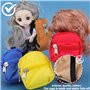 Nizirioo Mini sacs à dos petits sacs d'école : 6 pièces sac à dos poupée miniature fournitures scolaires, mini sac à dos livre m