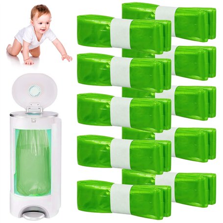 Lot 10 anneaux de Recharge Ecologiques - Cassette de Recharge : Poubelle à Couches Nizirioo - Bagues de Recharge Compatibles Ave