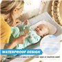 WIYETY Lot de 6 matelas à langer réutilisables pour couches de bébé : 30 x 60 cm, matelas à langer, lavables, doux et protecteur