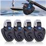 Nizirioo Lot de 4 détecteurs de touche électroniques sensibles pour la pêche - Indicateur lumineux - Avec indicateur lumineux LE