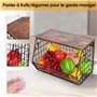 LustLocke Corbeille a Fruit, Panier de Fruits et Legumes, Panier a Fruit Mural Mur Empilable Bac à Fruits Etagère Rrange Legumes