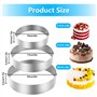 talifoca 3 Pcs Cercle Patisserie, Diamètre 10/15/20 cm Rond Moules à Gâteaux en Acier Inoxydable Moules à Pâtisserie pour Pâtiss