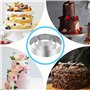talifoca 3 Pcs Cercle Patisserie, Diamètre 10/15/20 cm Rond Moules à Gâteaux en Acier Inoxydable Moules à Pâtisserie pour Pâtiss