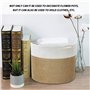 MEMOFYND Panier de rangement tissé en 1 pièce, couvercle de pot de fleurs, panier de rangement pliable, panier à linge sale, boî