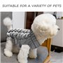 Pull et Mouches pour Animal de Compagnie, Manteau d'Hiver Chaud, Pull en Tricot à Col Roulé pour Chats et Chiens (M, Gris)