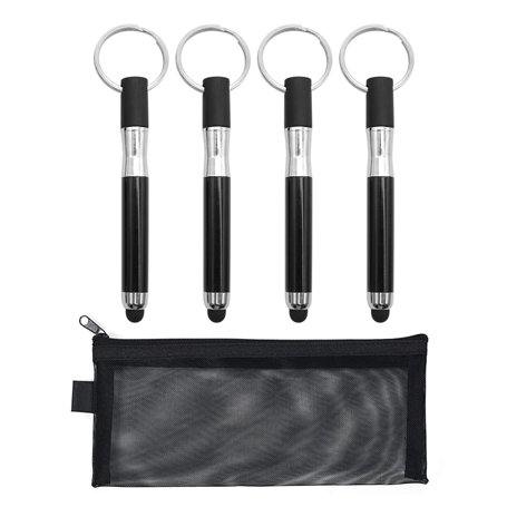 Lot de 4 stylets pour écran tactile avec 1 étui à crayons. Stylet pour écran tactile intelligent