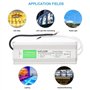 JOYNANO 150W Alimentation étanche 24V 6.25A AC-DC Convertisseur IP67 pour CCTV Surveillance LED Affichage Lumière extérieure et 