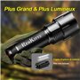 REHKITTZ Torche Lampe de Poche LED, 3300 Lumens Lampe Torche Super Grande Lampe de Torche Militaire Tactique Ultra Puissante Aju