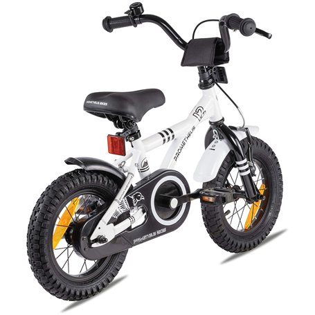 PROMETHEUS BICYCLES Velo Enfant 3 Ans Garcon vélo Fille 12 Pouces a Roulette pour 3 a 5 Ans - BMX en Blanc