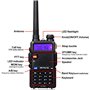 Retevis RT5R Talkie Walkie Double Bande Radio, 1400mAh Professionnel Talkie Walkie avec Chargeur USB, Portable Émetteur-récepteu