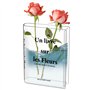 Vase de Livre Transparent en Acrylique - Forme de Livre pour Arrangement Floral - Décoration de Maison et d'Hôtel