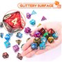 GWHOLE Lot de 42 Dés Jeux De Role Donjons et Dragons D&D Dice, Jeu de Dés Double-Couleur Polyédrique