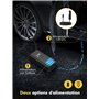 DIHOOM Compresseur à Air Portatif 45L/Min avec Batterie 6000mAh - Gonfleur Pneus Voiture Rapide, Support Banque d'Énergie, Éclai