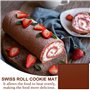 JOOTUEPO Silicone Plaque Génoises, Plaque a Génoise Tapis de Cuisson Silicone Suisse Plaque de Gâteau Roulé Antiadhésif Tapis Si