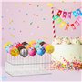 Szaboviktoria Lot de 2 Supports à Sucettes Transparents En Acrylique Avec 100 Bâtonnets Pour Cake Pops, PréSentoir à Cake Pop, B