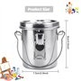 WENRERO Nettoyeur Pinceau en Acier Inoxydable Seau de Lavage Pinceau 9 * 8cm Nettoyeur de Pinceaux pour Artistes Seau de Lavage 