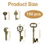 150 Pièces Clés Vintage Decoration Mélangé Vieux Bronze Cle de Meuble Vintage Clé pour Décoration Mariage Antique Décoratif Coll