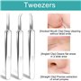 iCovalescent 7 Pièces Extracteur Point Noir, Pince a Point Noir, Acier Inoxydable Enlever Point Noir Outils pour le Visage